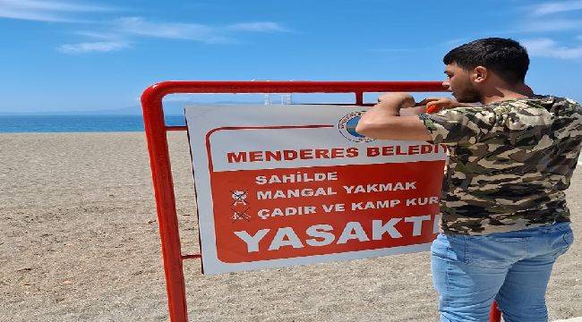 Menderes Sahilleri Yaza Hazırlanıyor